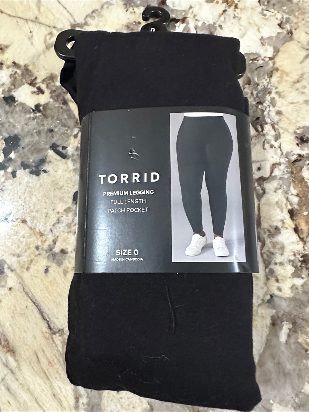 torrid Black Full-Length Leggings with Patch Pocket